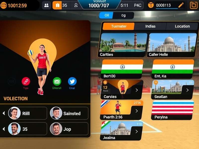 Taj Volley Elite Master character customization options